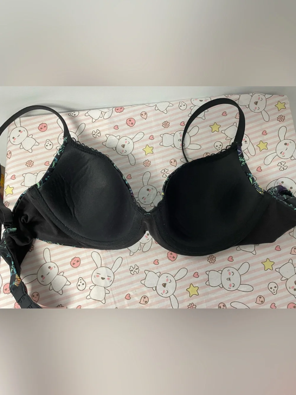 Victoria’s Secret Bra Body Lined Demi/Demi Double Butterfly Underwire Black 34C - Picture 4 of 16